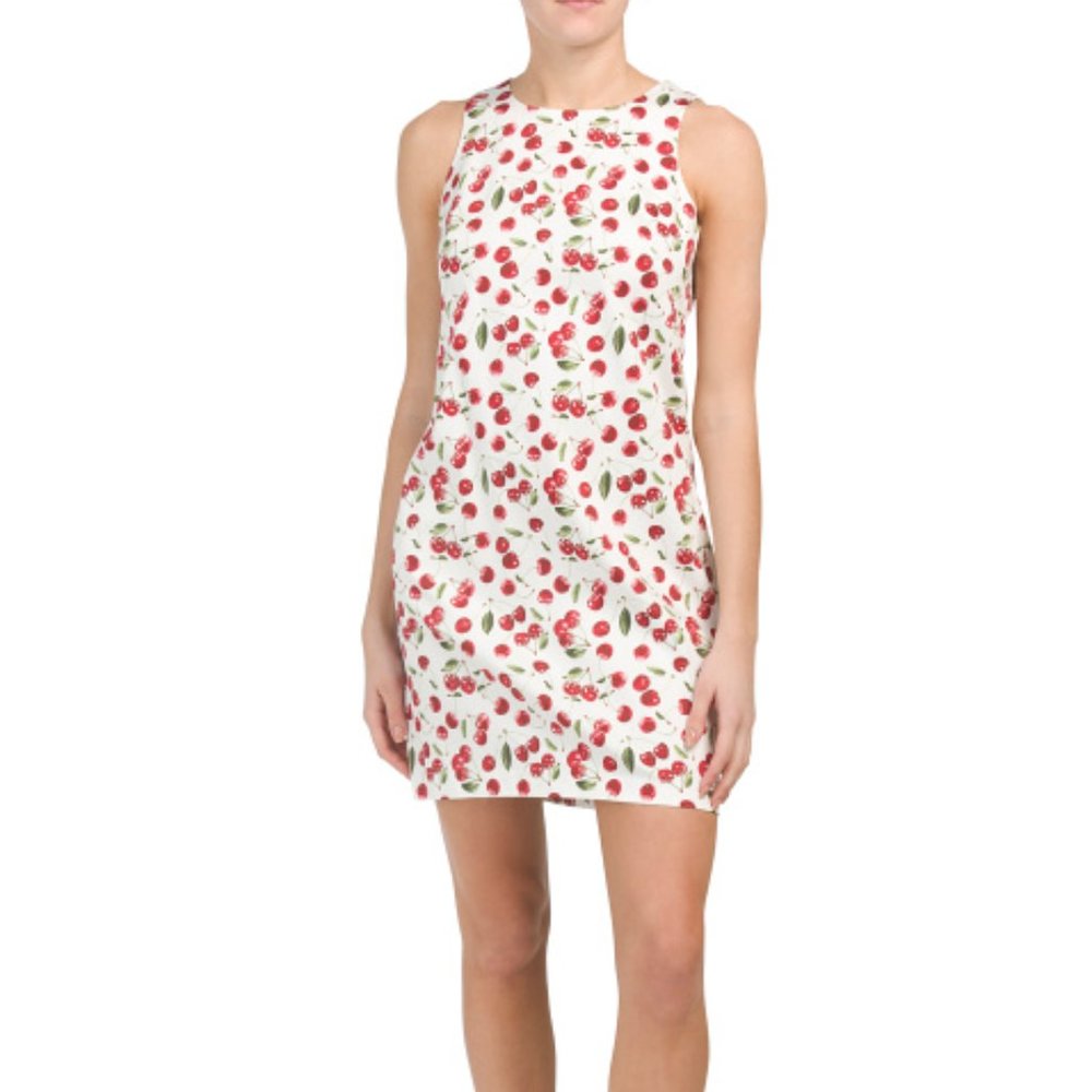 NWT London Times Cheery Cherry Print Dress, 6
